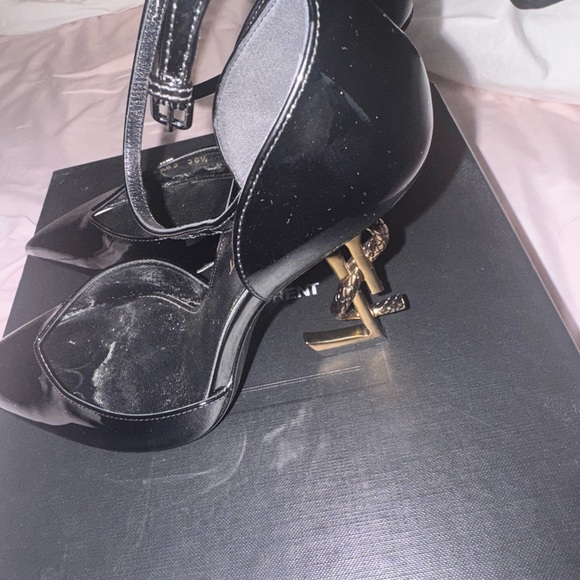 Saint Laurent Black and Gold Heels - Picture 1 of 3